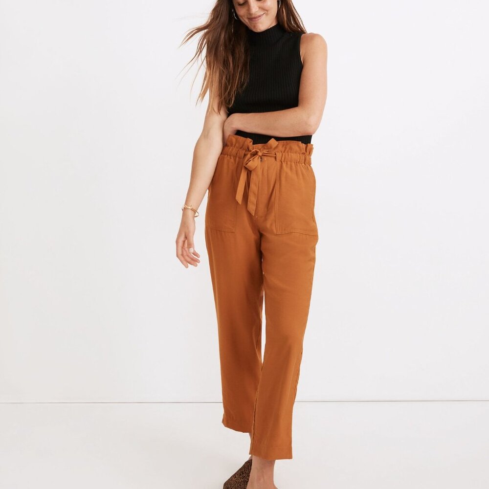 Madewell Golden Pecan Dunaway Paperbag Pants Size XS